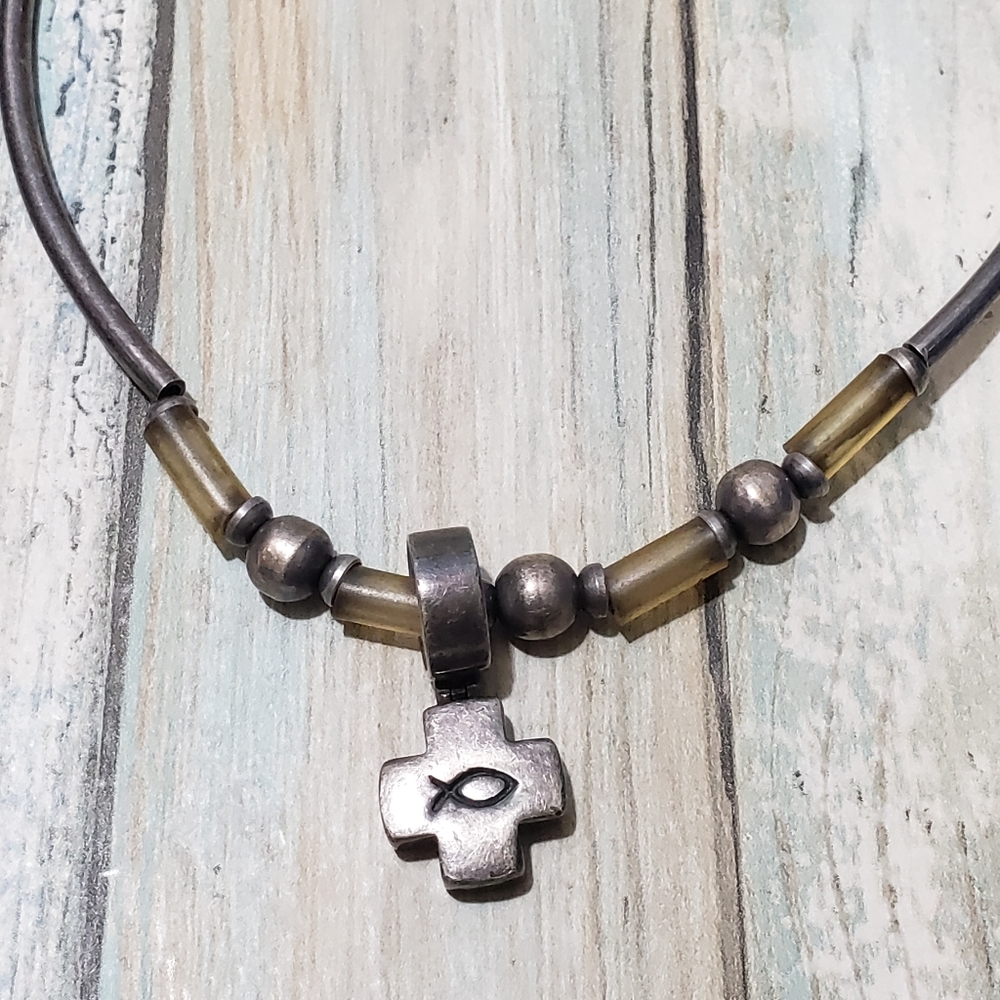 Silpada 925 Sterling Silver Ichthus Cross. - Picture 8 of 13